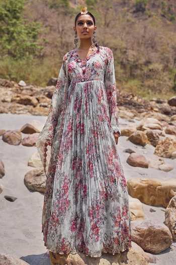 Ridhima Bhasin Nousha Printed Anarkali With Dupatta 