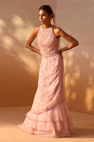 Layered Embroidered Skirt Set 