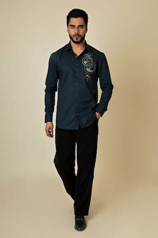 Paarsh Egyptian Circle Embroidered Shirt 