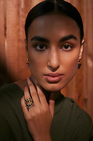 Voyce Jewellery Elysian Contrast Swarovski Embellished Ring 