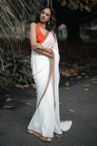 STUDIO TWELVE 11 Noor Pre-Stitched Saree With Silk Blouse 