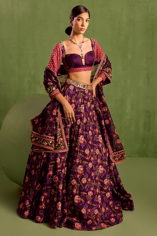 Neha Khullar Floral Bloom Print Lehenga Set