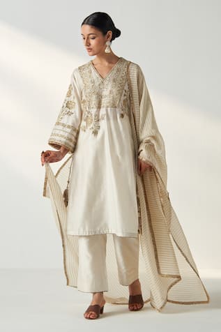 Studio Bagechaa Roop Gul Dori Sequin Embroidered Kurta Pant Set 