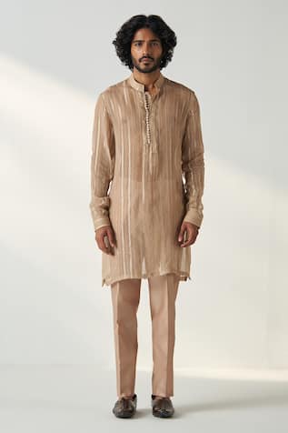 Studio Bagechaa Omkar Stripe Pattern Kurta With Pant 