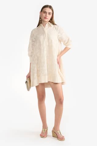 Perona Annabeth Floral Detailed Short Dress 