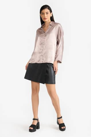 PERONA Moana Asymmetric Hem Shirt 