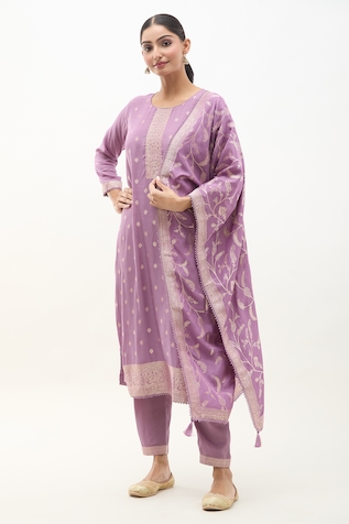 Khwaab by Sanjana Lakhani Floret Butti Pattern Kurta Pant Set