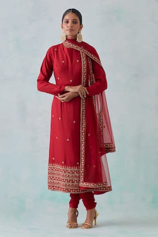 Ikshita Choudhary Hand Embroidered Straight Kurta Set 