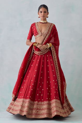 Ikshita Choudhary Sequin Hand Embroidered Bridal Lehenga Set 