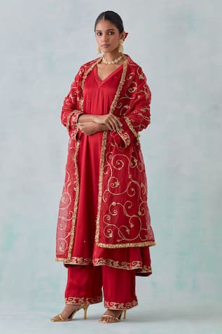 Ikshita Choudhary Sequin Hand Embroidered Kurta Set 