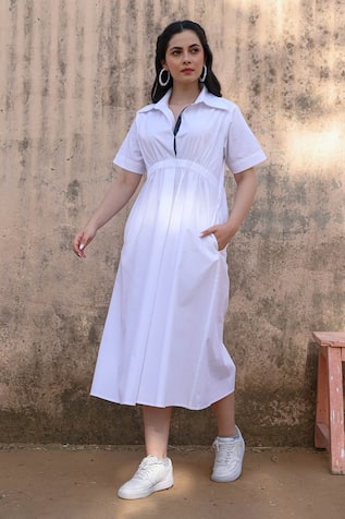 NUHH Plain Shirt Dress 