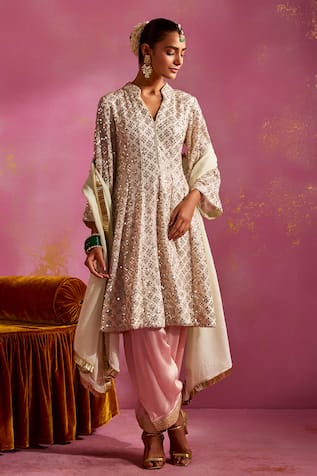 Mustard Moon by Neyha and Vrinda Sequin Work Kurta Salwar Set 