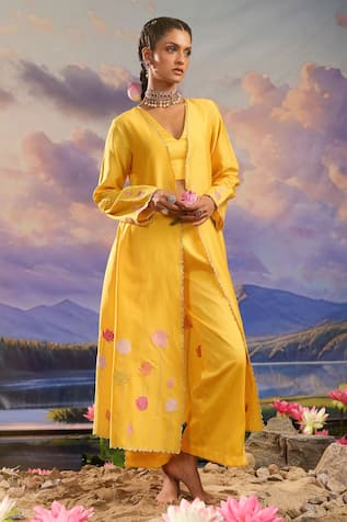 Charu Makkar Embroidered Jacket Pant Set 