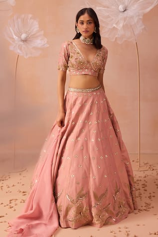 PARUL GANDHI Gota Embellished Lehenga Set 