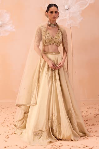 PARUL GANDHI Sarine Hand Embroidered Lehenga Set 