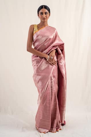 Priyanka Raajiv Chatth Geometric Pattern Saree With Unstitched Blouse Piece 