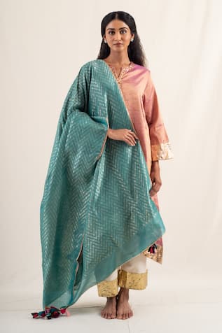 Priyanka Raajiv Ziba Geometric Pattern Dupatta 