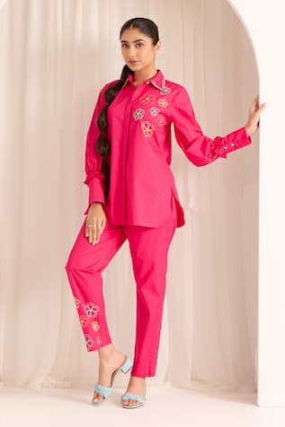 Sonal Pasrija Blossom Sequin Embellished Shirt With Pant 