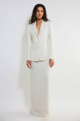 Deme by Gabriella Lena Shawl Collar Blazer & Skirt Set 