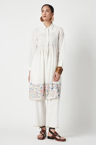 Payal Pratap Lithica Smocked Embroidered Kurta With Pant 