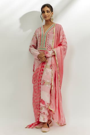 Nadima Saqib Printed Kurta Pant Set 