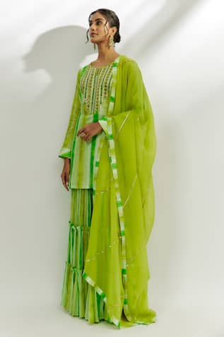 Nadima Saqib Embroidered Kurta Garara Set 