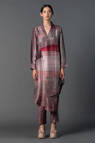 Clos Indie Vogue Asymmetric Kurta With Pant 