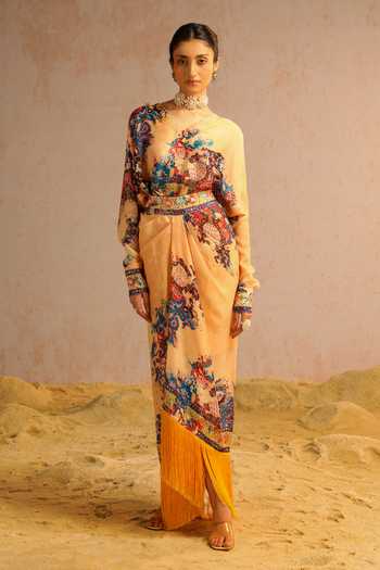 Aditi Gupta Abstract Motifs Print Top & Skirt set 