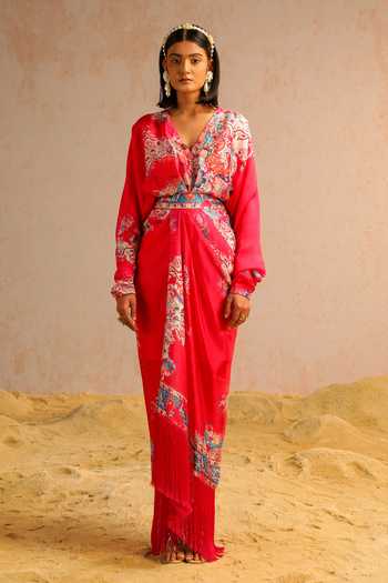Aditi Gupta Abstract Print Top & Skirt set 
