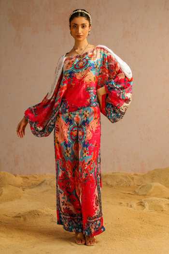 Aditi Gupta Abstract Print Top & Flared Pant Set 