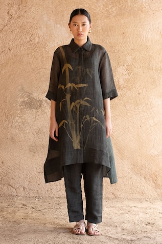 Clos Abstract Print Tunic With Pant 