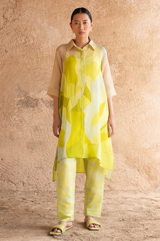 Clos Asymmetric Tunic & Pant Set 