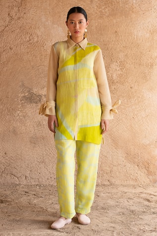 Clos Printed Shirt Tunic With Pant 