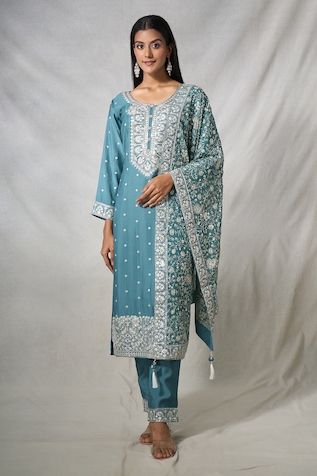 Khwaab by Sanjana Lakhani Resham Embroidered Kurta Pant Set