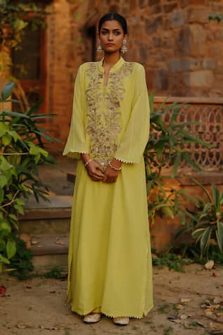 Nazar by Indu Embroidered Kurta With Pant 