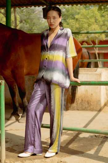 Raasa Yuna Abstract Pattern Shirt With Pant 