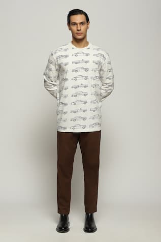 Abraham & Thakore Car Motifs Print T-Shirt 