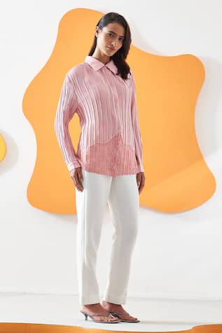 Pleats by Aruni Toteme Pleated Solid Shirt 