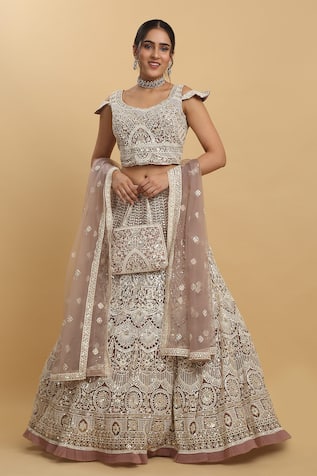 Aham-Vayam Aarna Embroidered Lehenga Set 