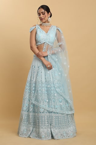 Aham-Vayam Bahaar Embroidered Lehenga Set 