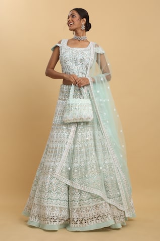 Aham-Vayam Jyotsna Embroidered Lehenga Set 