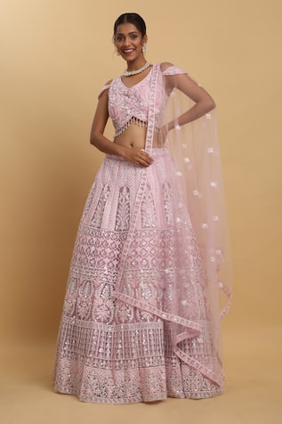 Aham-Vayam Mihika Embroidered Lehenga Set 