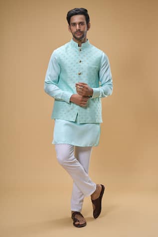 Sequin Flora Quad Embroidered Bundi Set 