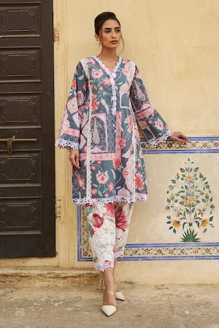 Sage Saga Floral Printed Salwar 