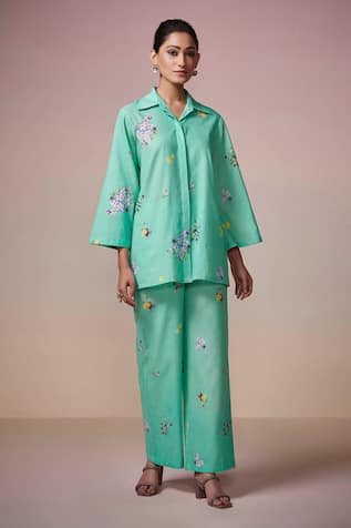 Dressfolk Garden Romance Floral Print Kurta & Pant Set 