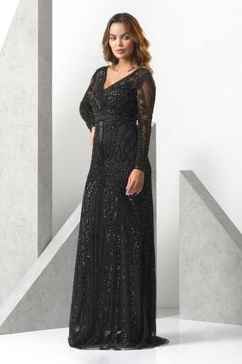 sachin and babi light blue dress The Betty Dress in Black Sequins 6 / Black Sequins main image 1