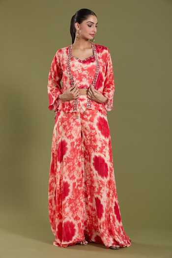 Amani Tie Dye Jacket Flared Pant Set 