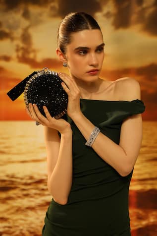 FOREVER NOOR Solar Embellished Ball-Shaped Bag 