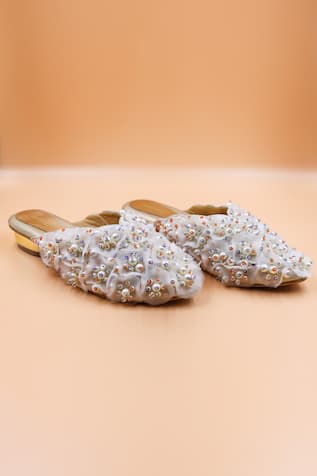 Mila Applique Embellished Mules 