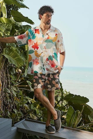 Nautanky Peta Match Printed Shirt With Shorts 